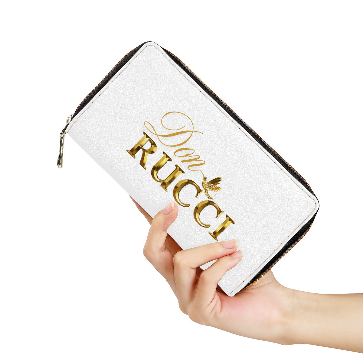 DonRucci Gold Logo Purse Clutch Bag