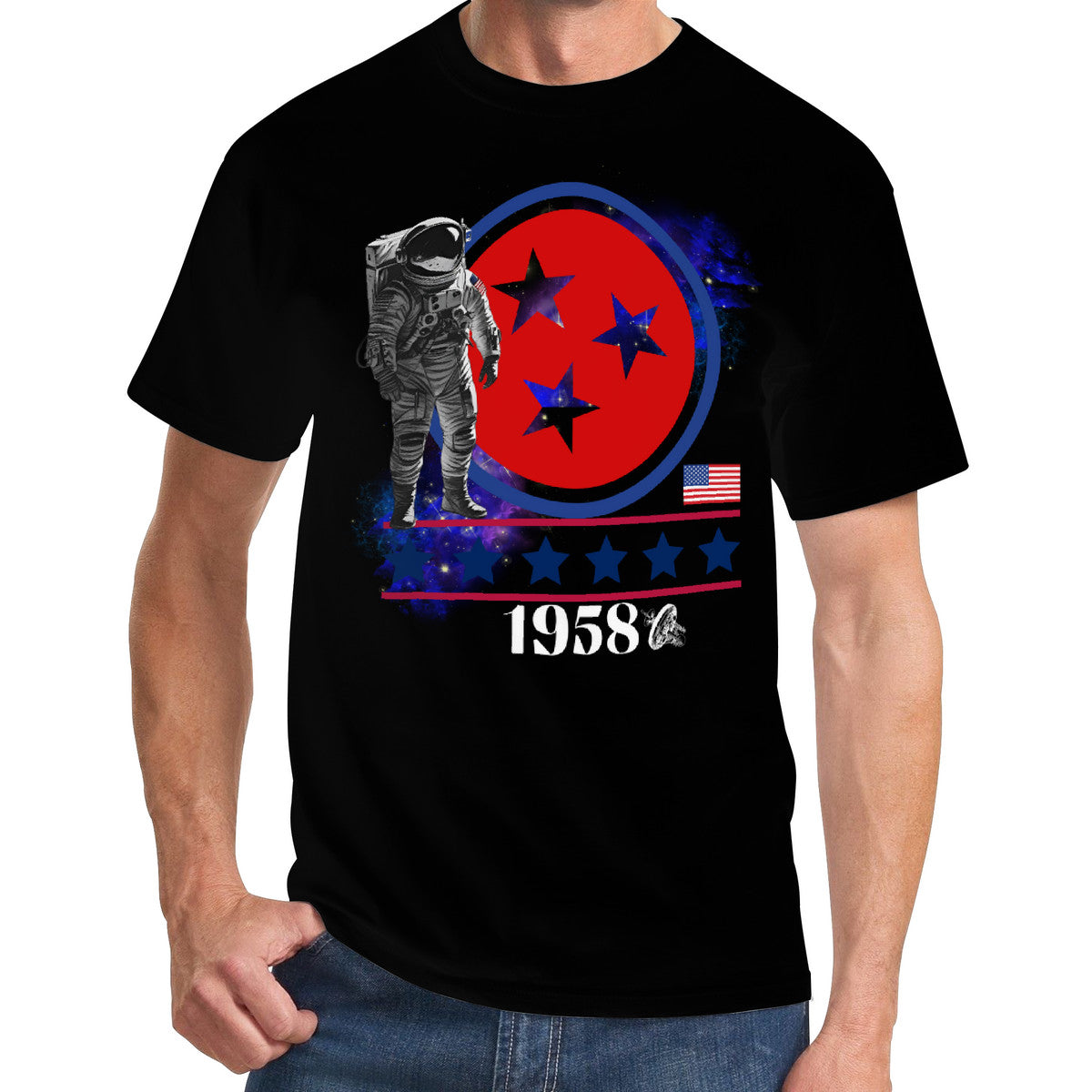 Mens (Black) National Aeronautics T-Shirt