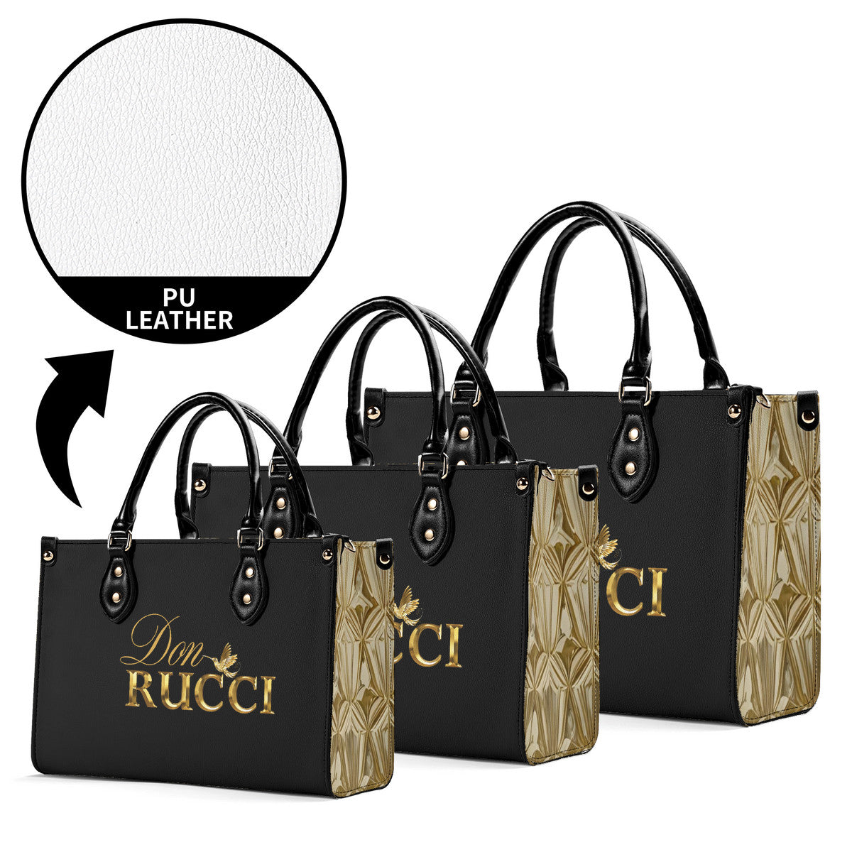 DonRucci Gold pattern designed Leather purse