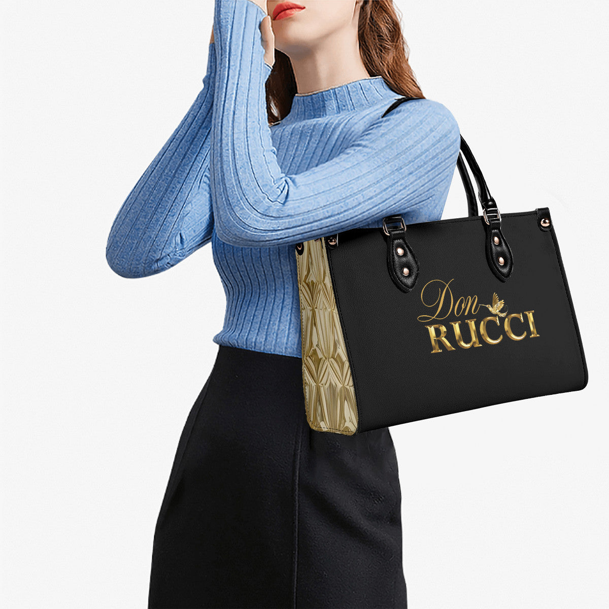 DonRucci Gold pattern designed Leather purse