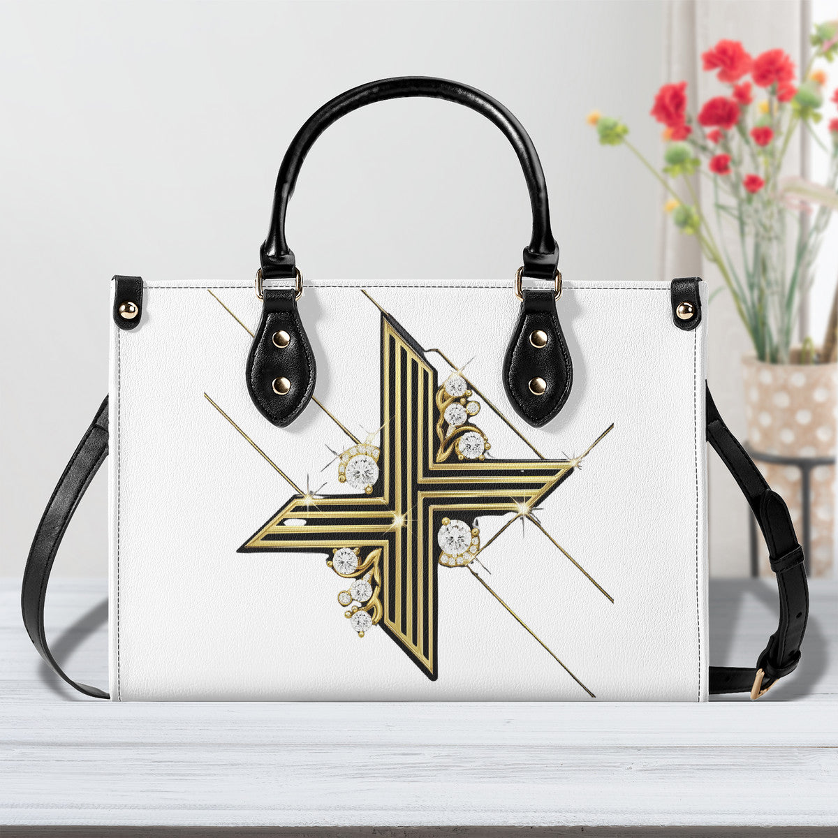 Limited Time! Women's Diamond Despair Handbag-Leather