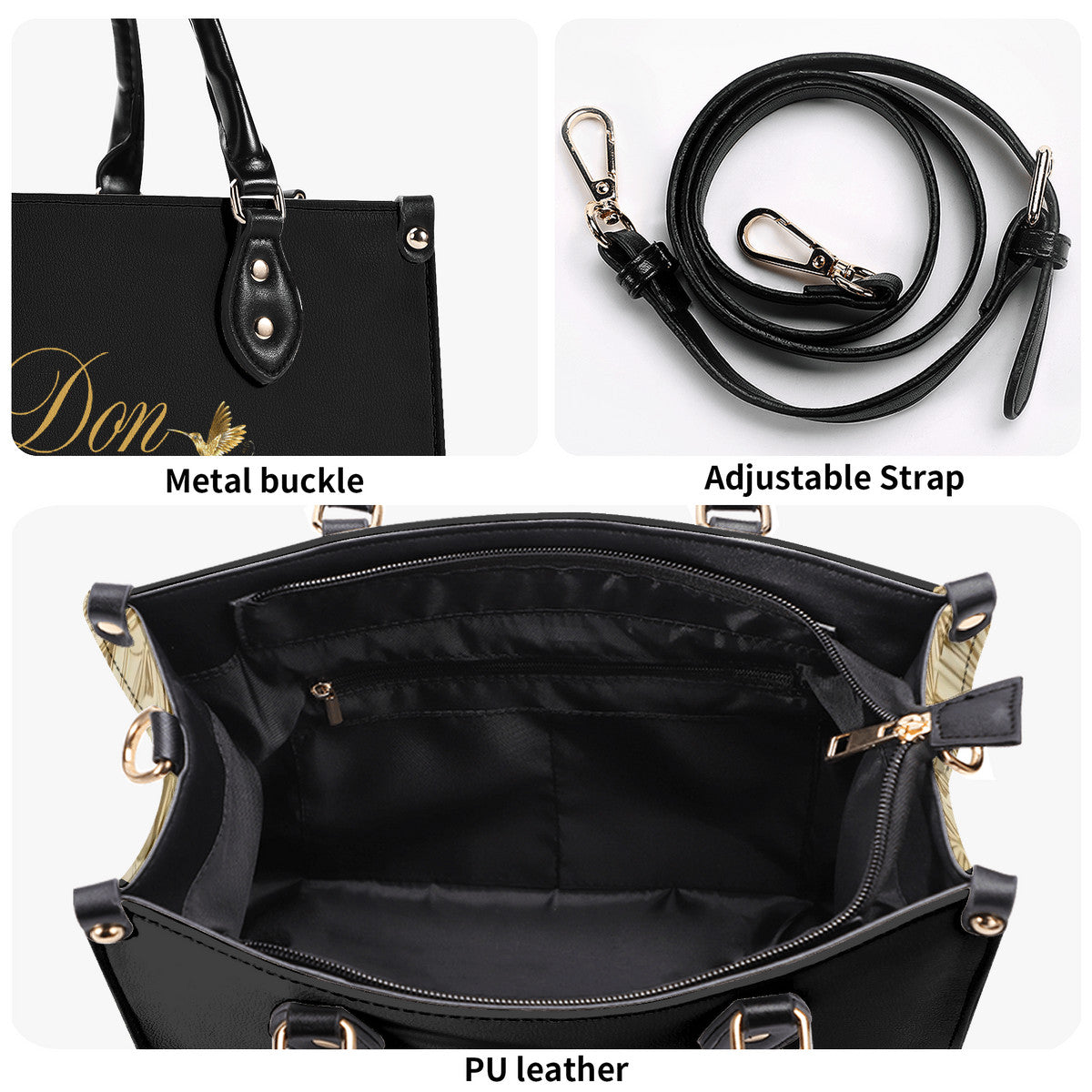 DonRucci Gold pattern designed Leather purse