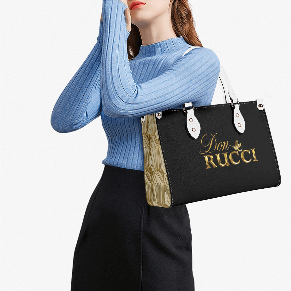 DonRucci Gold pattern designed Leather purse