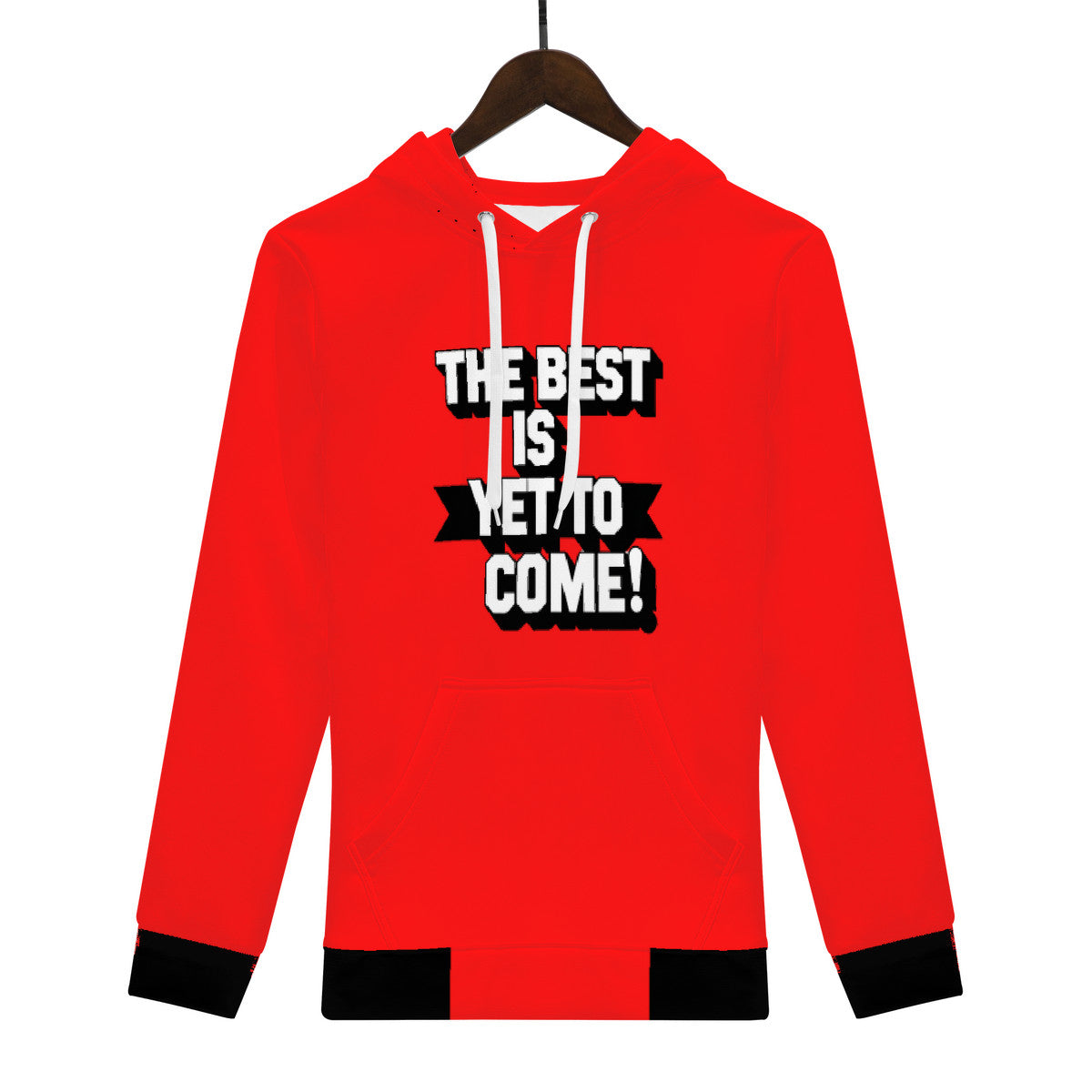 The Best Is Yet To Come- Mens Hoodie- Red