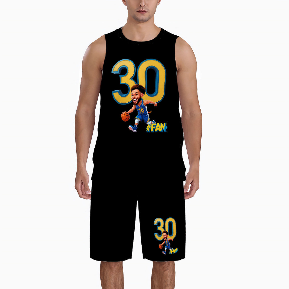 Men’s Basketball "I'm A Fan" Jersey Set- Black