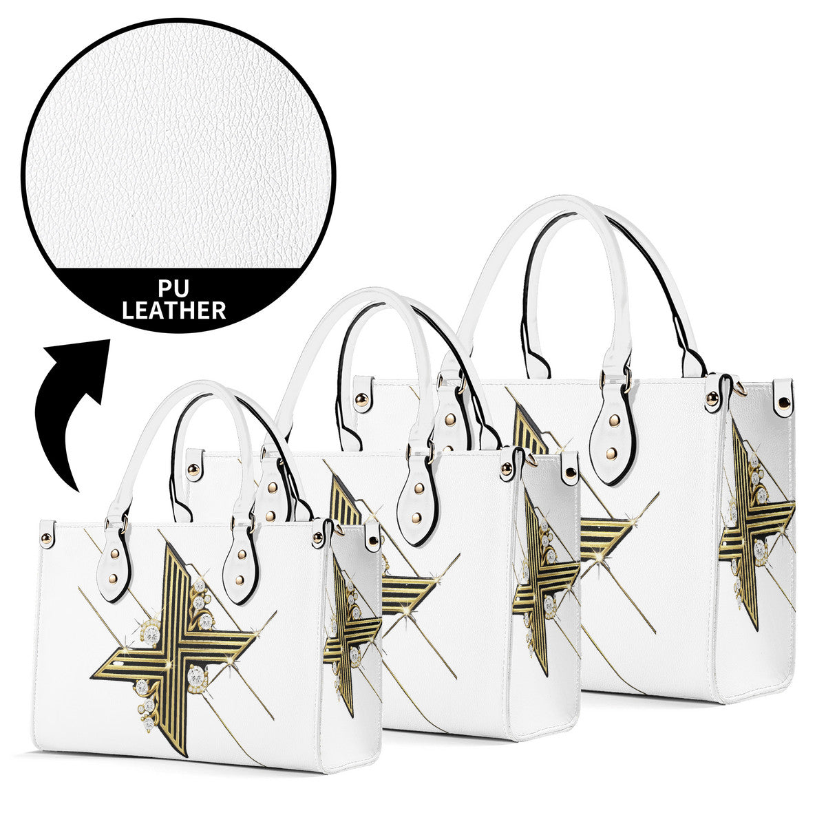 Limited Time! Women's Diamond Despair Handbag-Leather