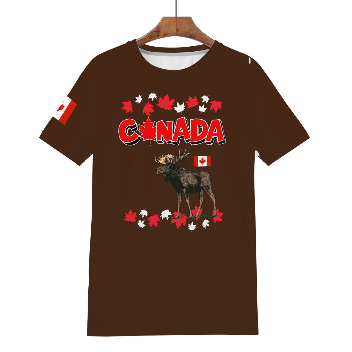 Loving Canada Travel T-Shirt -Brown