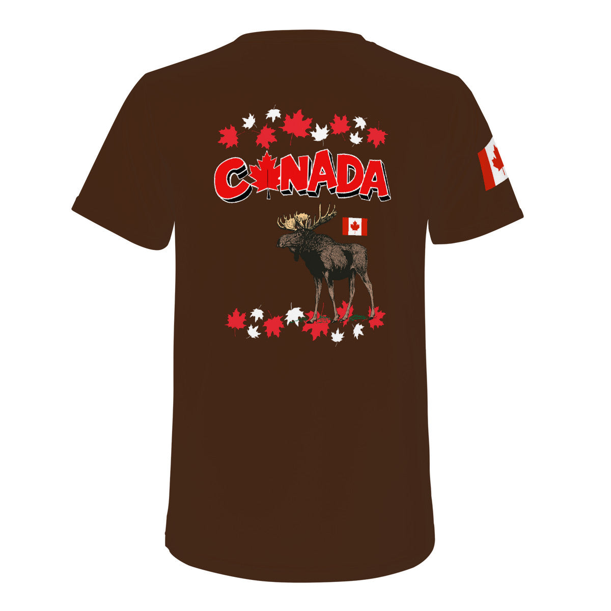 Loving Canada Travel T-Shirt -Brown