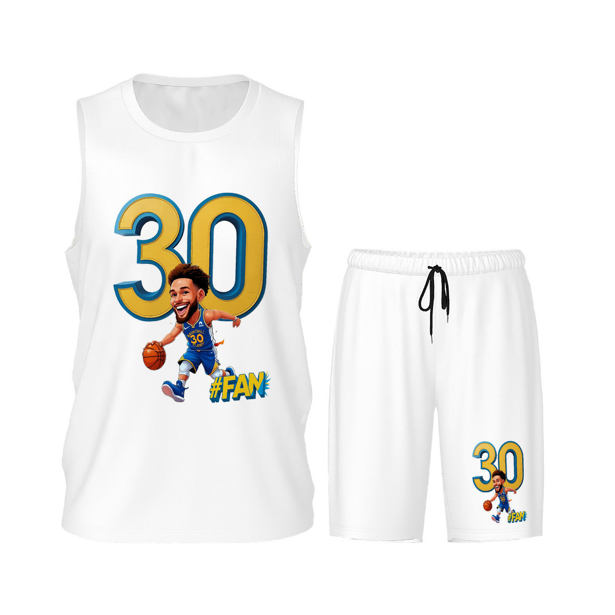Men’s Basketball "I'm A Fan" Jersey Set- White