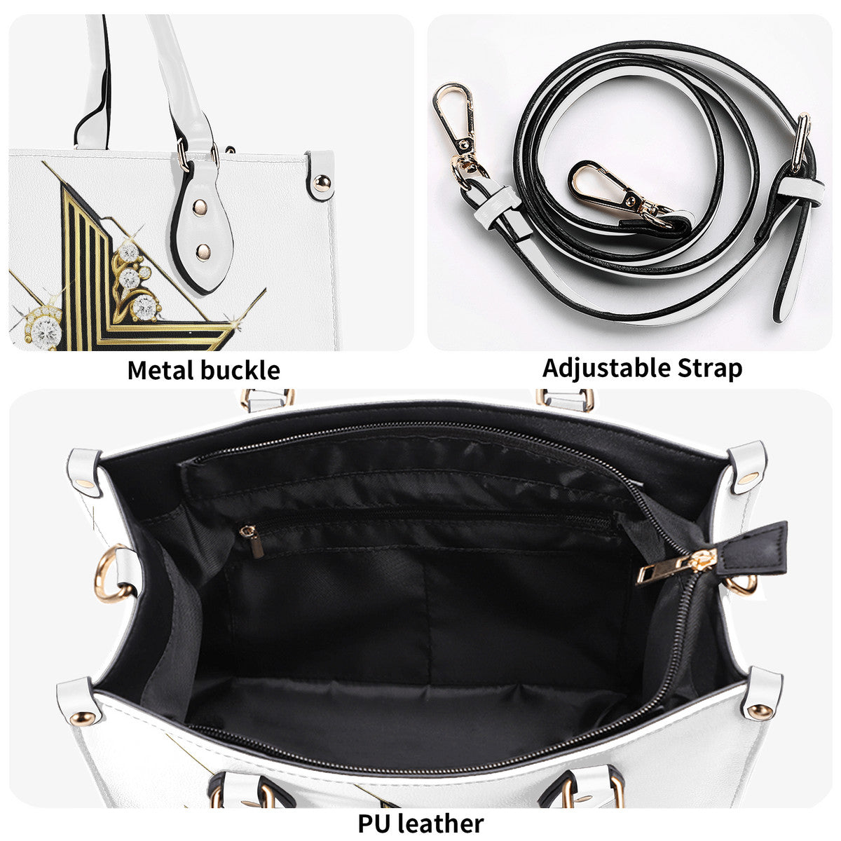 Limited Time! Women's Diamond Despair Handbag-Leather