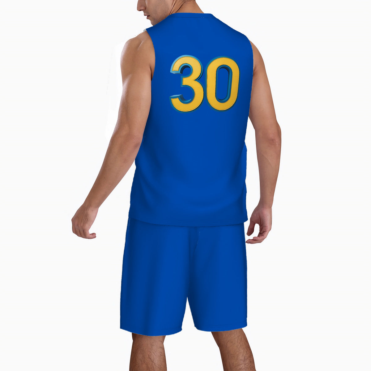 Men’s Basketball "I'm A Fan" Jersey Set -Blue