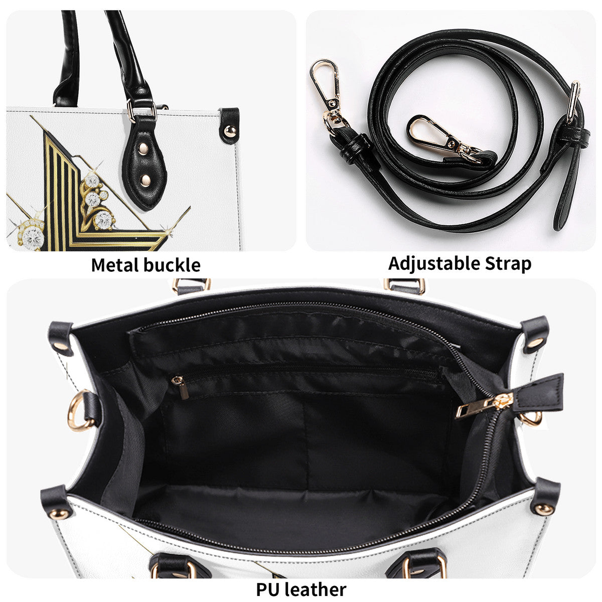Limited Time! Women's Diamond Despair Handbag-Leather