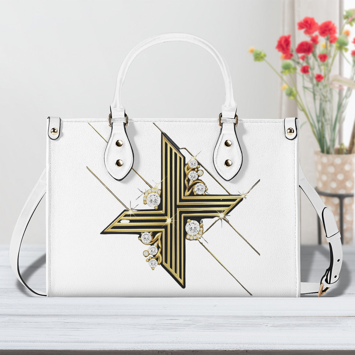 Limited Time! Women's Diamond Despair Handbag-Leather