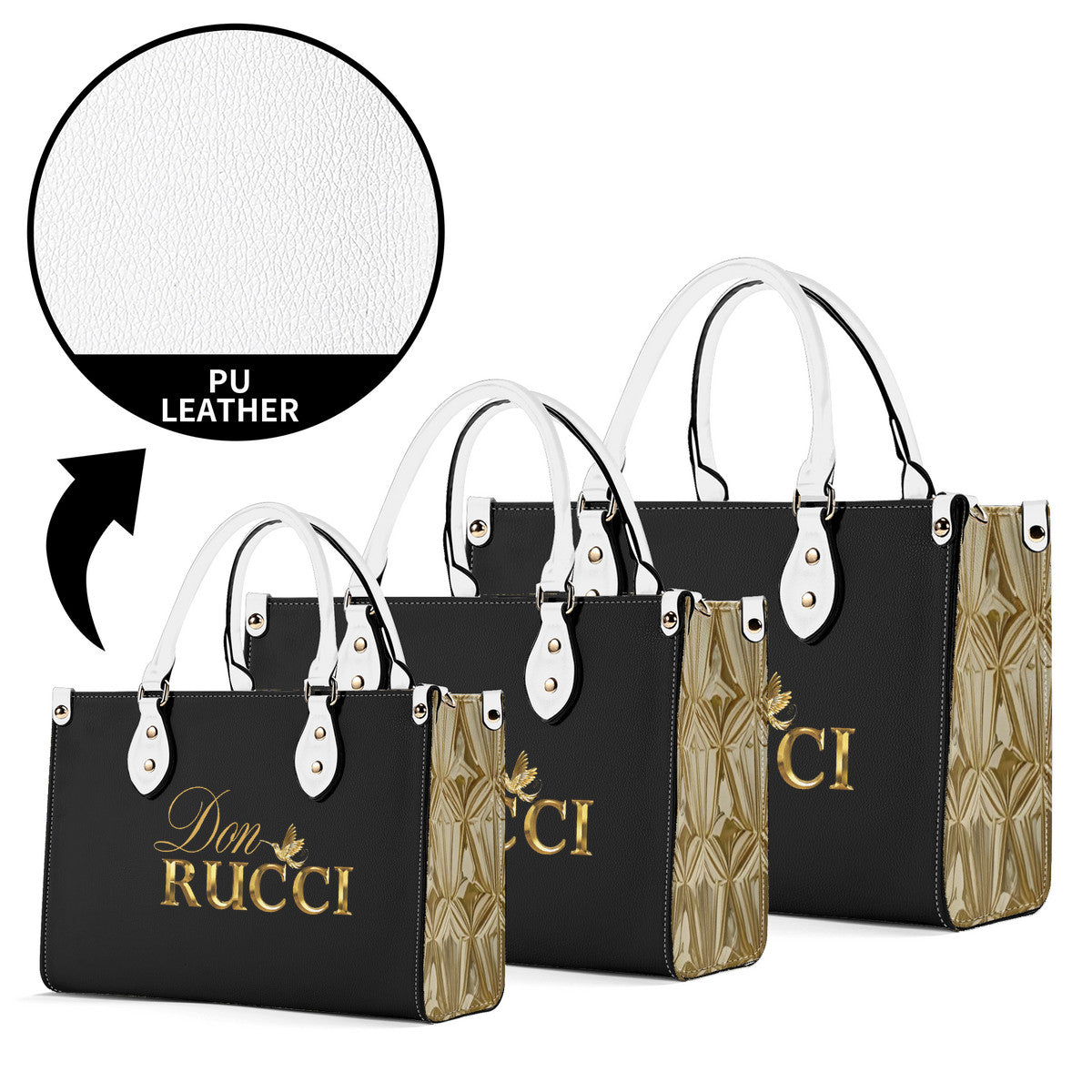 DonRucci Gold pattern designed Leather purse
