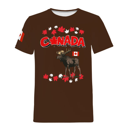 Loving Canada Travel T-Shirt -Brown