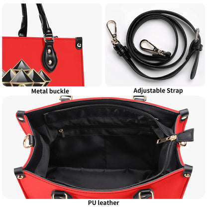 DonRucci Diamond Leather Handbag Red