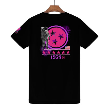 Women's (Black)  National Aeronautics Tee -W/Sleeve design