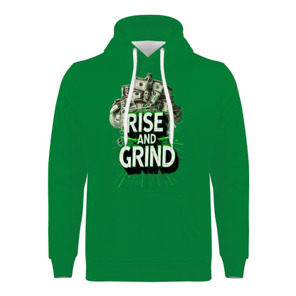 Rise & Grind Money Print Hoodie -Green